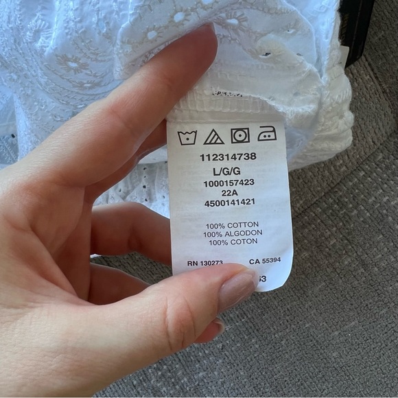 NWT Lee Crop Puff Sleeve Blouse in White - Picture 7 of 7